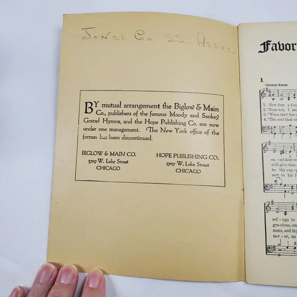 1923 Favorite Gospel Songs hymn Book Compiled By F.G. Kingsbury Chicago - Picture 3 of 5